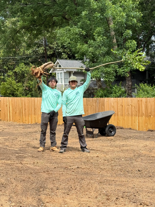 A.SCAPINGS crew members ready to work, energetic college students committed to quality