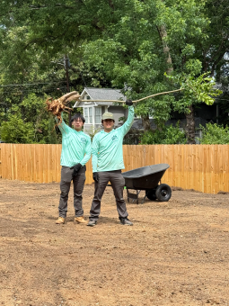 A.SCAPINGS crew completing an outdoor project in Gainesville, GA